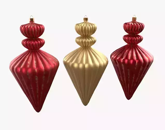 Christmas Tree Ornament Set10 - Red Yellow