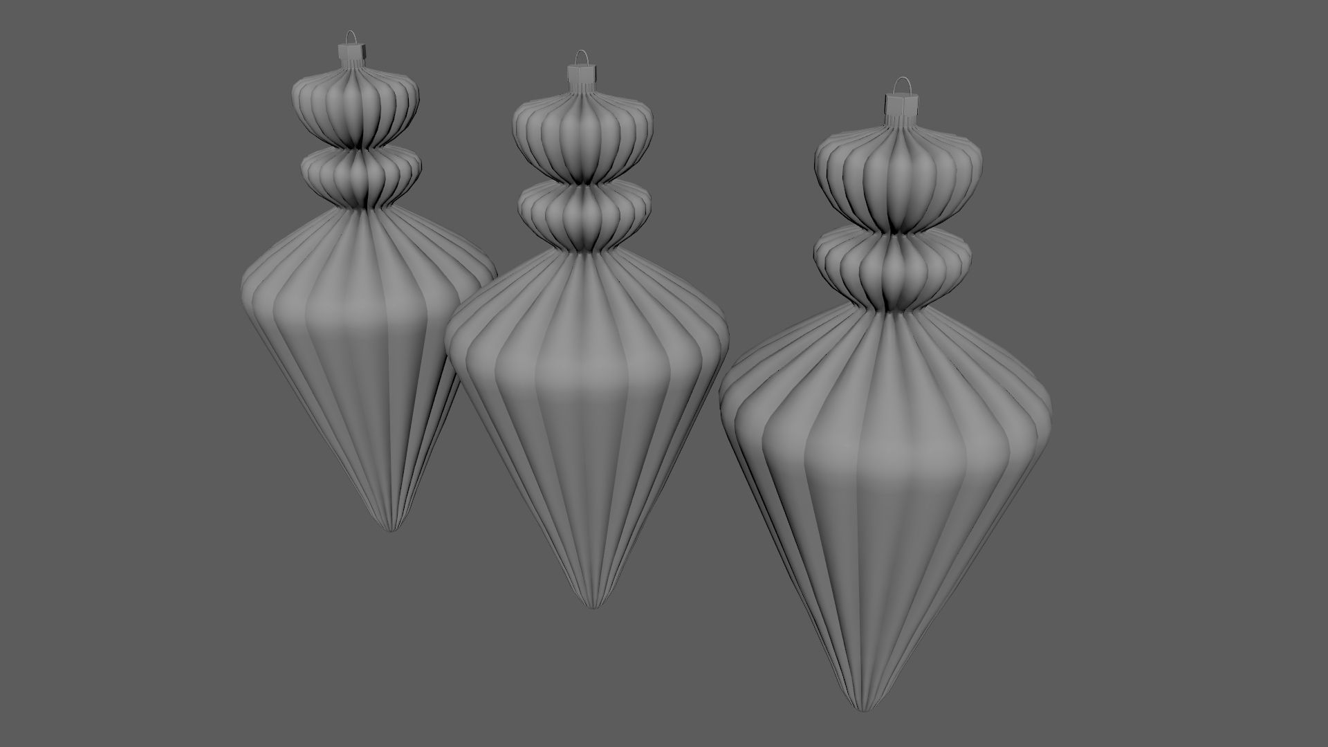 Christmas Tree Ornament Set10 - Red Yellow 3D model_5