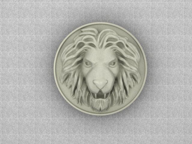 Lion head pendant 3D printable model  3D print model_6