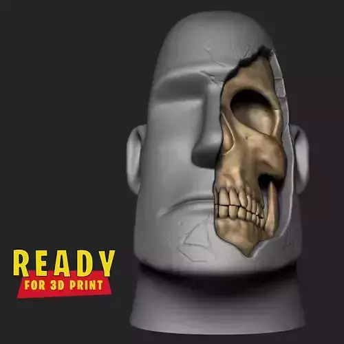 MOAI STATUE - EASTER ISLAND SCULL