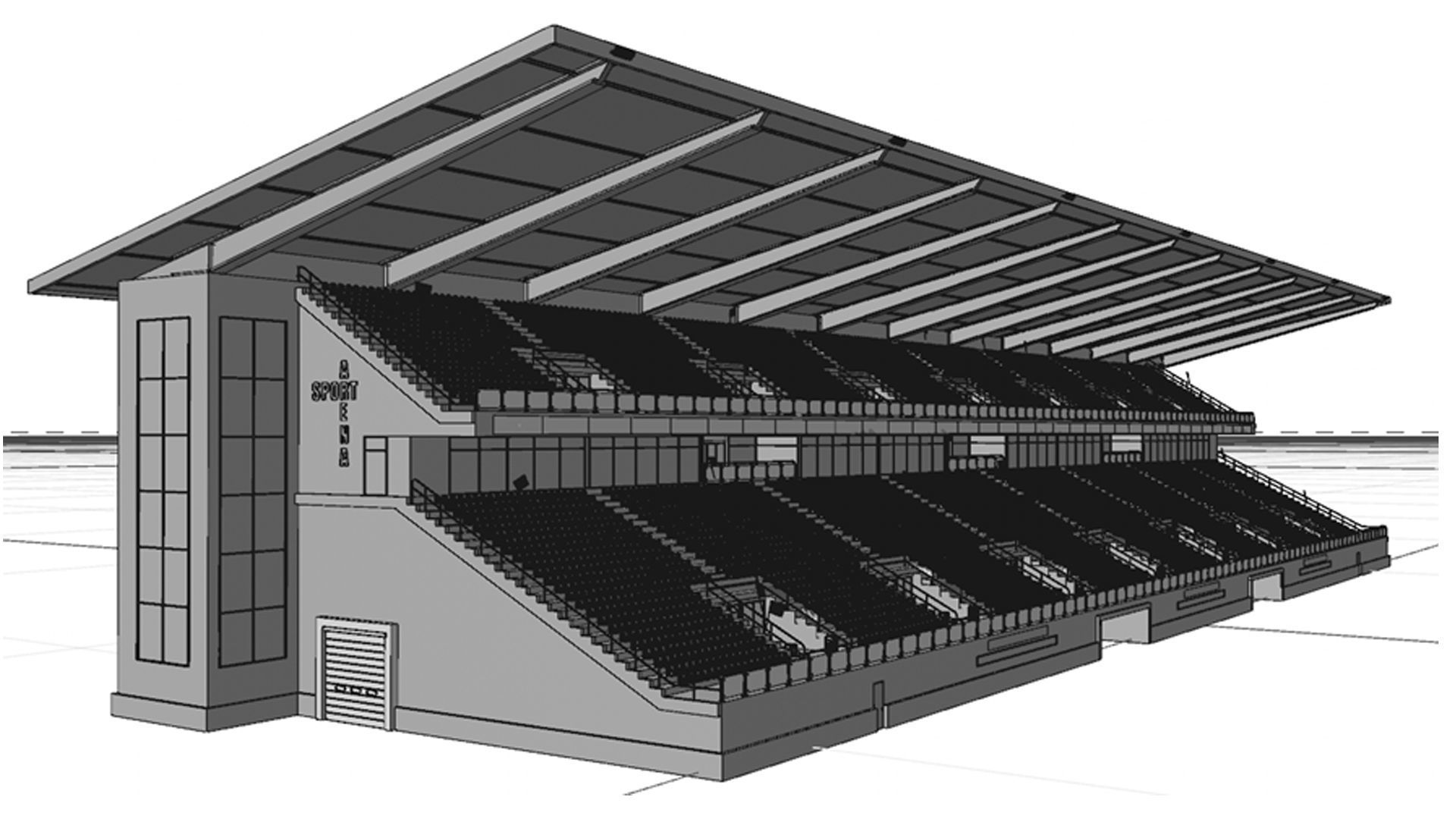 Modern tribune 3D model_7