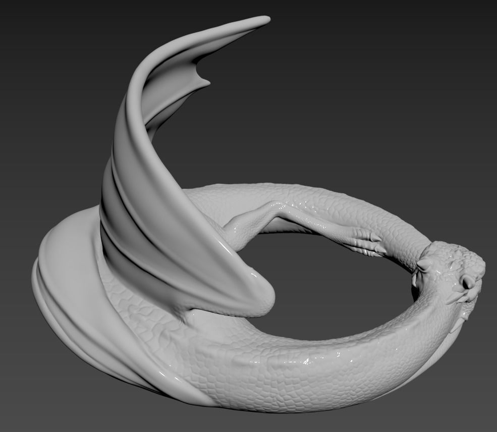 Dragon sleeping - Figure  3D print model_3