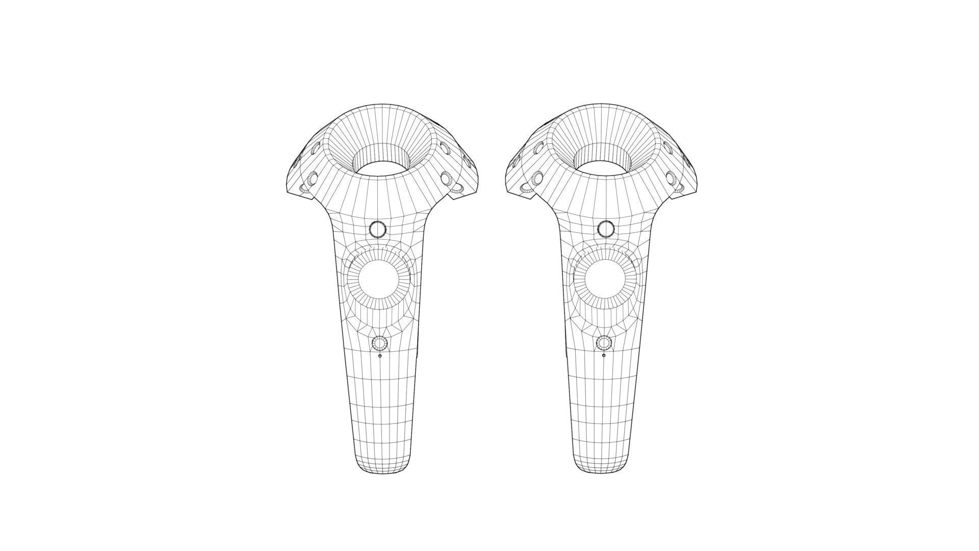 VR Controller pack Low-poly 3D model_5