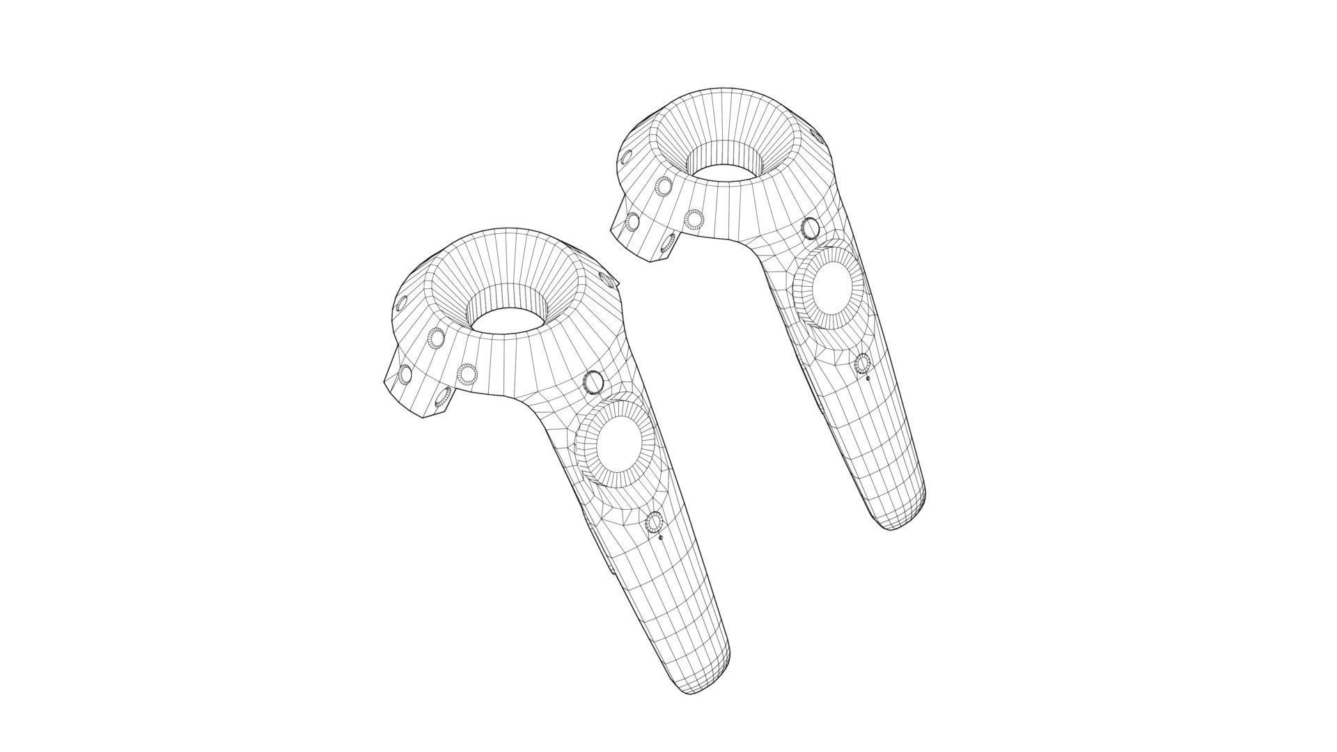 VR Controller pack Low-poly 3D model_7