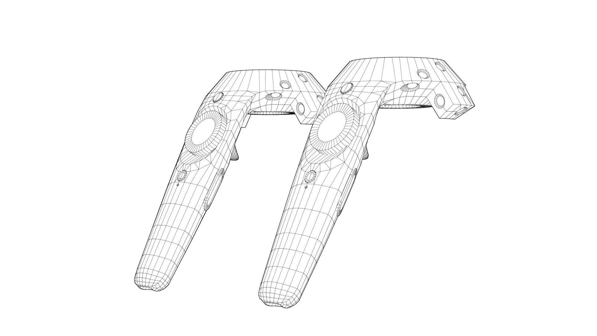 VR Controller pack Low-poly 3D model_6