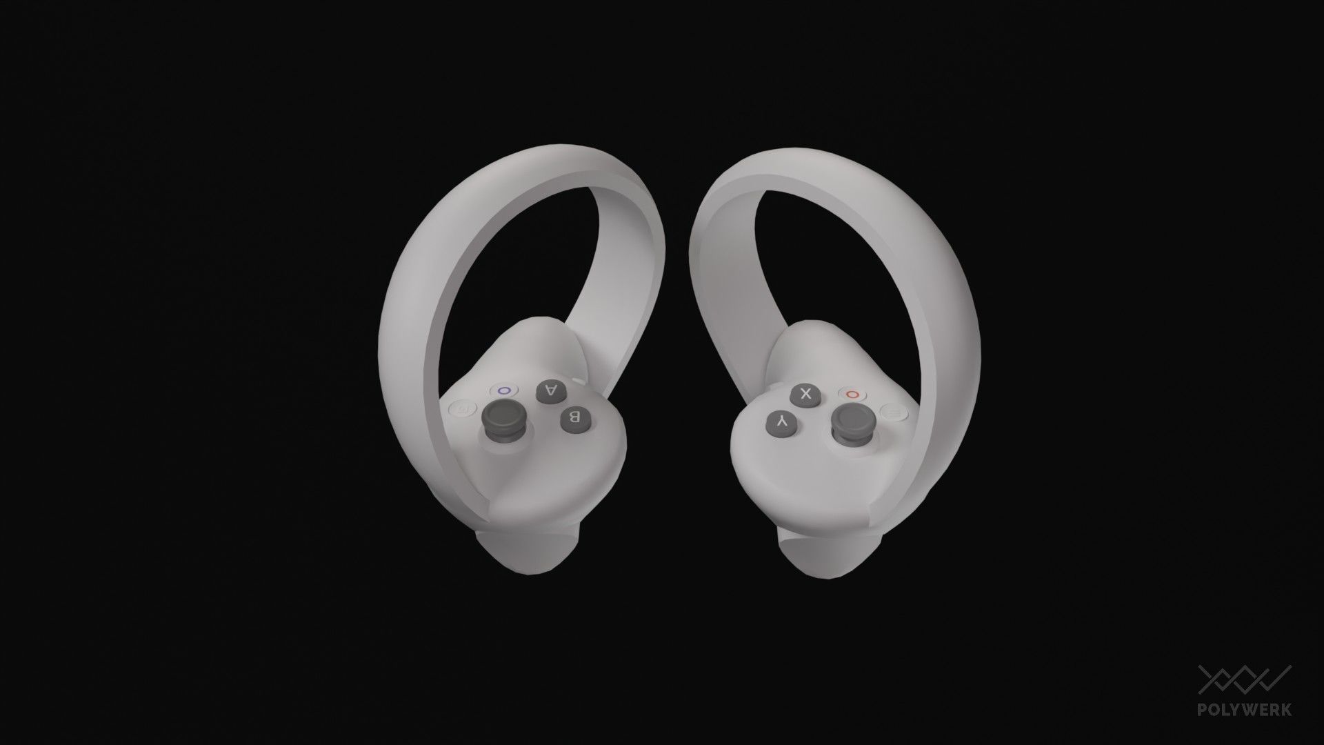 VR Controller pack Low-poly 3D model_10