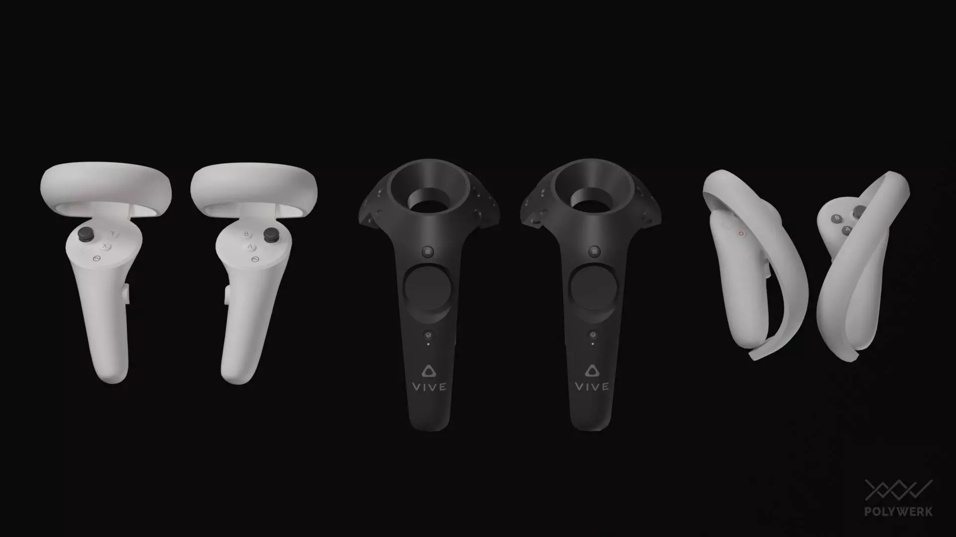 VR Controller pack Low-poly 3D model_0