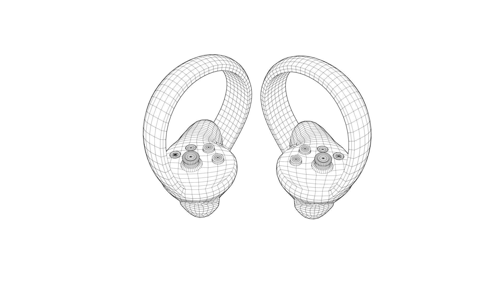 VR Controller pack Low-poly 3D model_13