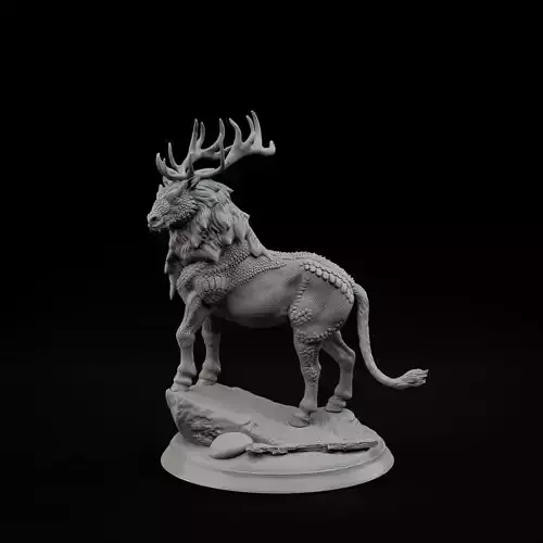 Qilin pre-supported 3D print model
