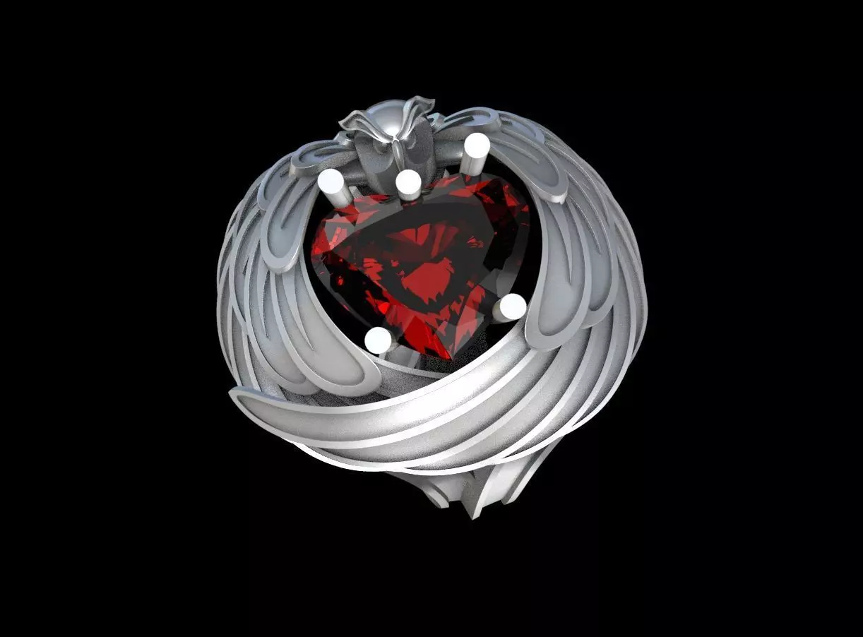 Hibou coeur de rubis 3D print model