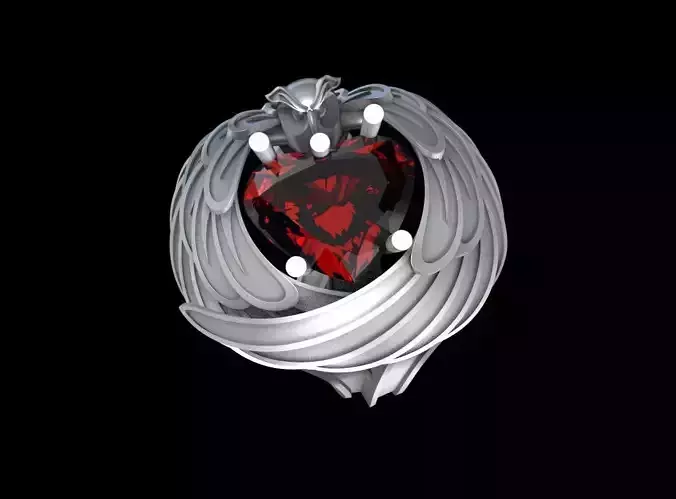 Hibou coeur de rubis