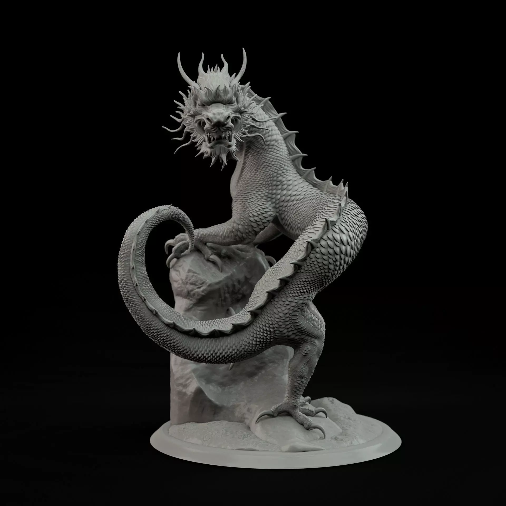 Chinese Dragon pre-supported 3D print model_0
