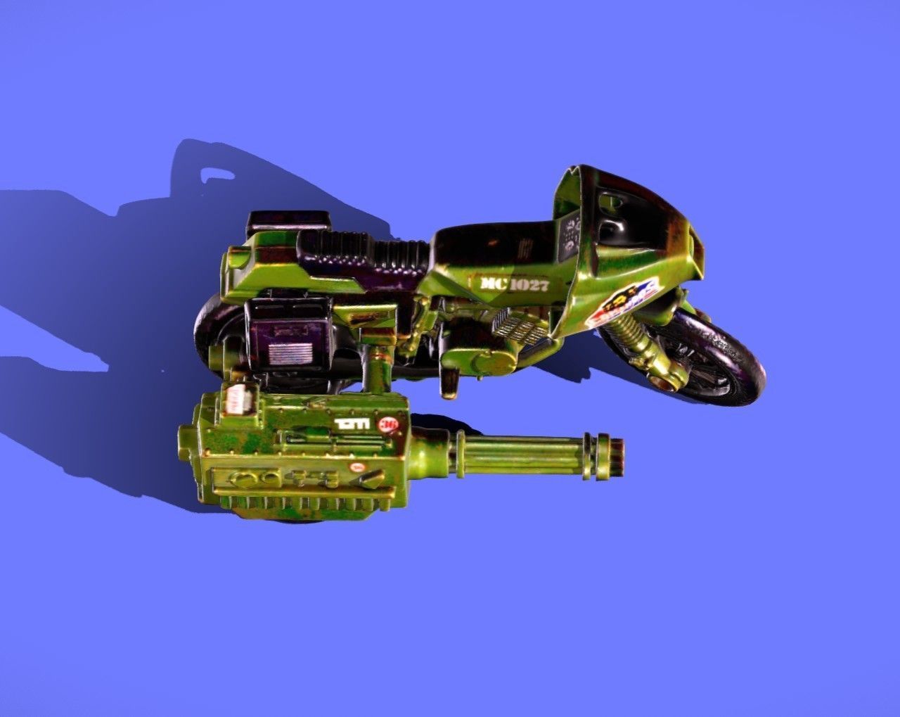 1984 GIJOE RAM - Rapid Fire Motorcycle - 3D SCAN - 3D print model_5