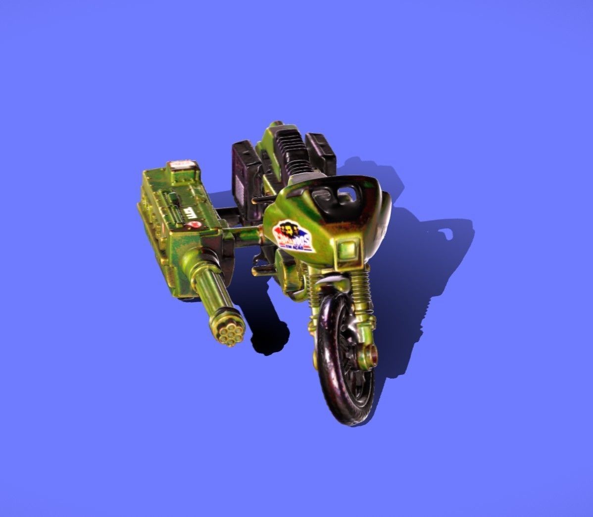 1984 GIJOE RAM - Rapid Fire Motorcycle - 3D SCAN - 3D print model_1