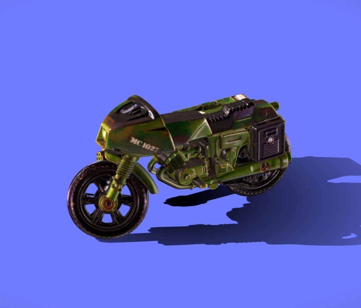 1984 GIJOE RAM - Rapid Fire Motorcycle - 3D SCAN - 3D print model_2