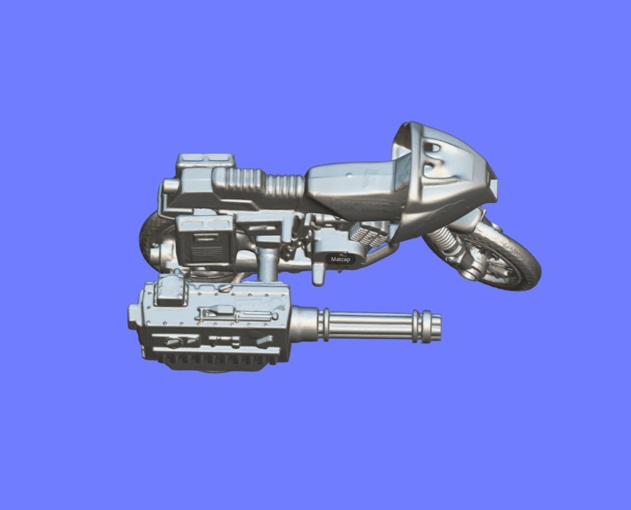 1984 GIJOE RAM - Rapid Fire Motorcycle - 3D SCAN - 3D print model_6