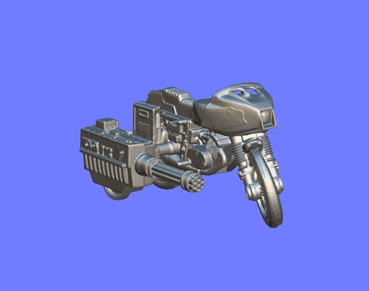 1984 GIJOE RAM - Rapid Fire Motorcycle - 3D SCAN - 3D print model_7