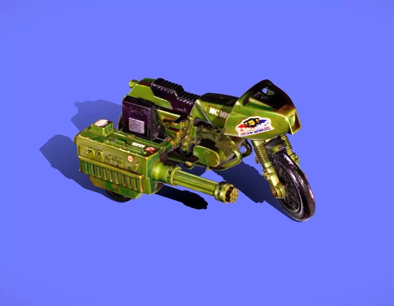1984 GIJOE RAM - Rapid Fire Motorcycle - 3D SCAN - 3D print model_0