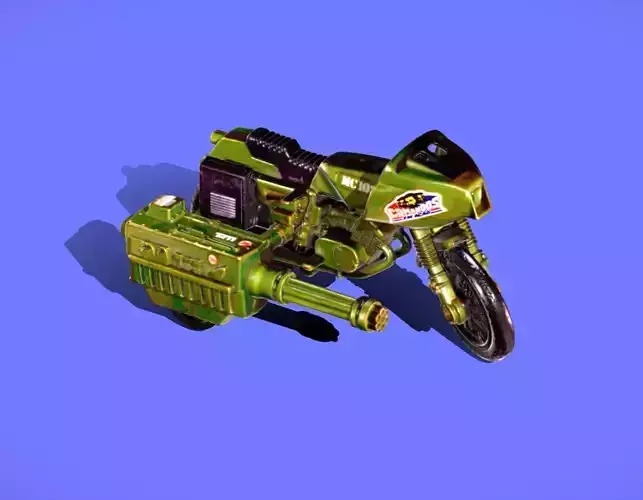1984 GIJOE RAM - Rapid Fire Motorcycle - 3D SCAN -
