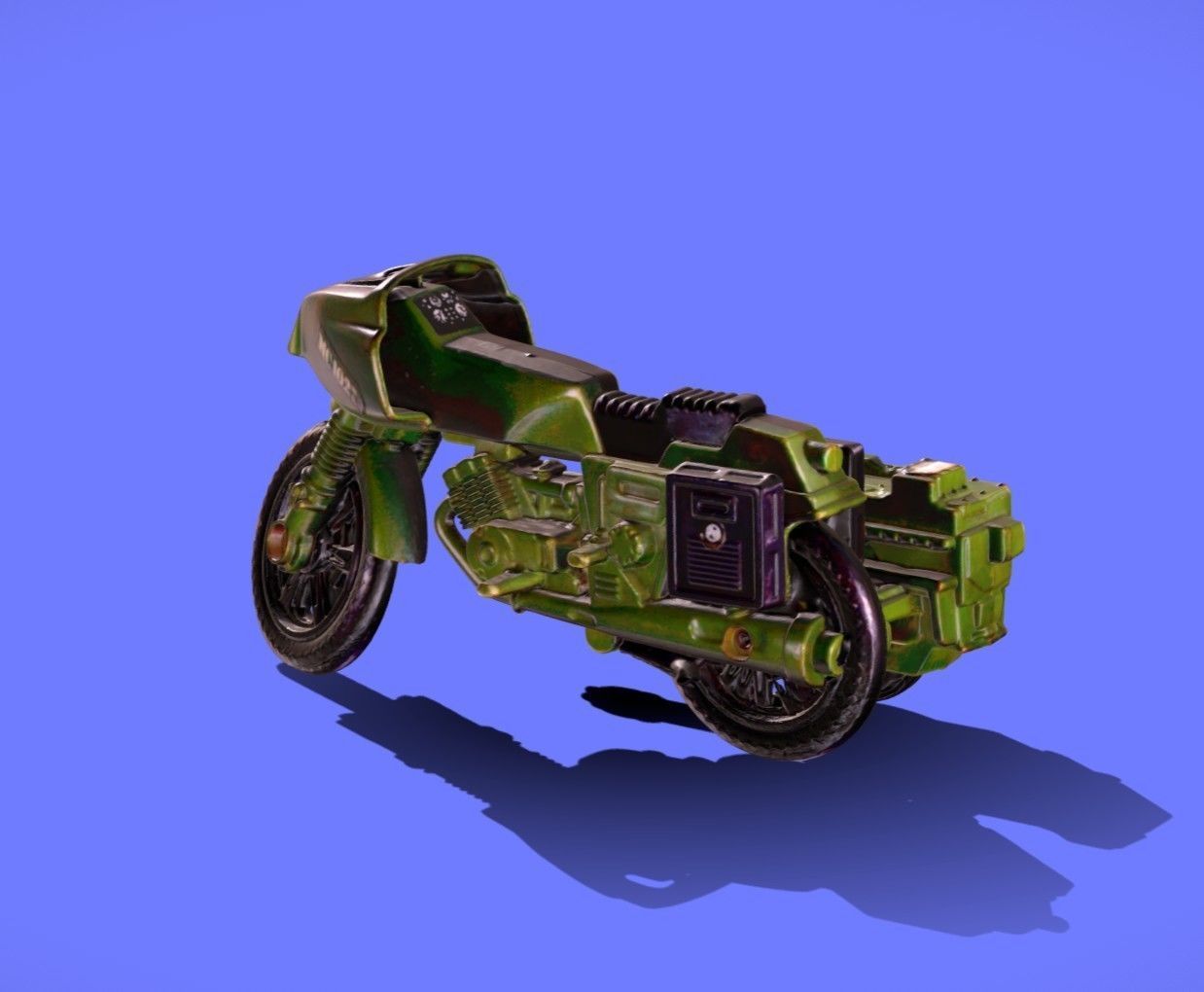 1984 GIJOE RAM - Rapid Fire Motorcycle - 3D SCAN - 3D print model_3