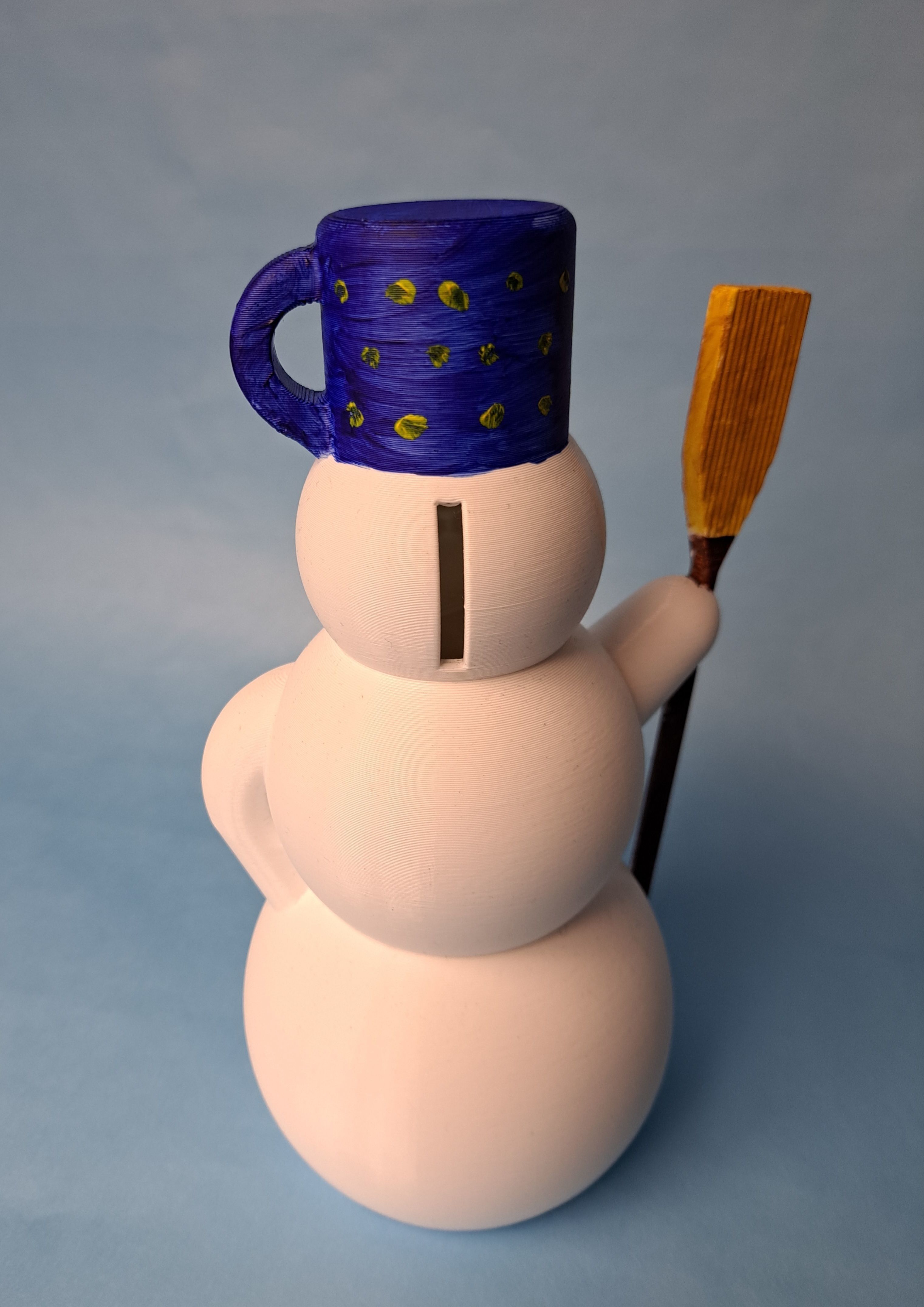 Snowman money box - money bank - piggy bank 3D print model_2