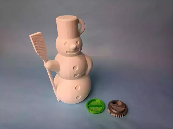 Snowman money box - money bank - piggy bank 3D print model