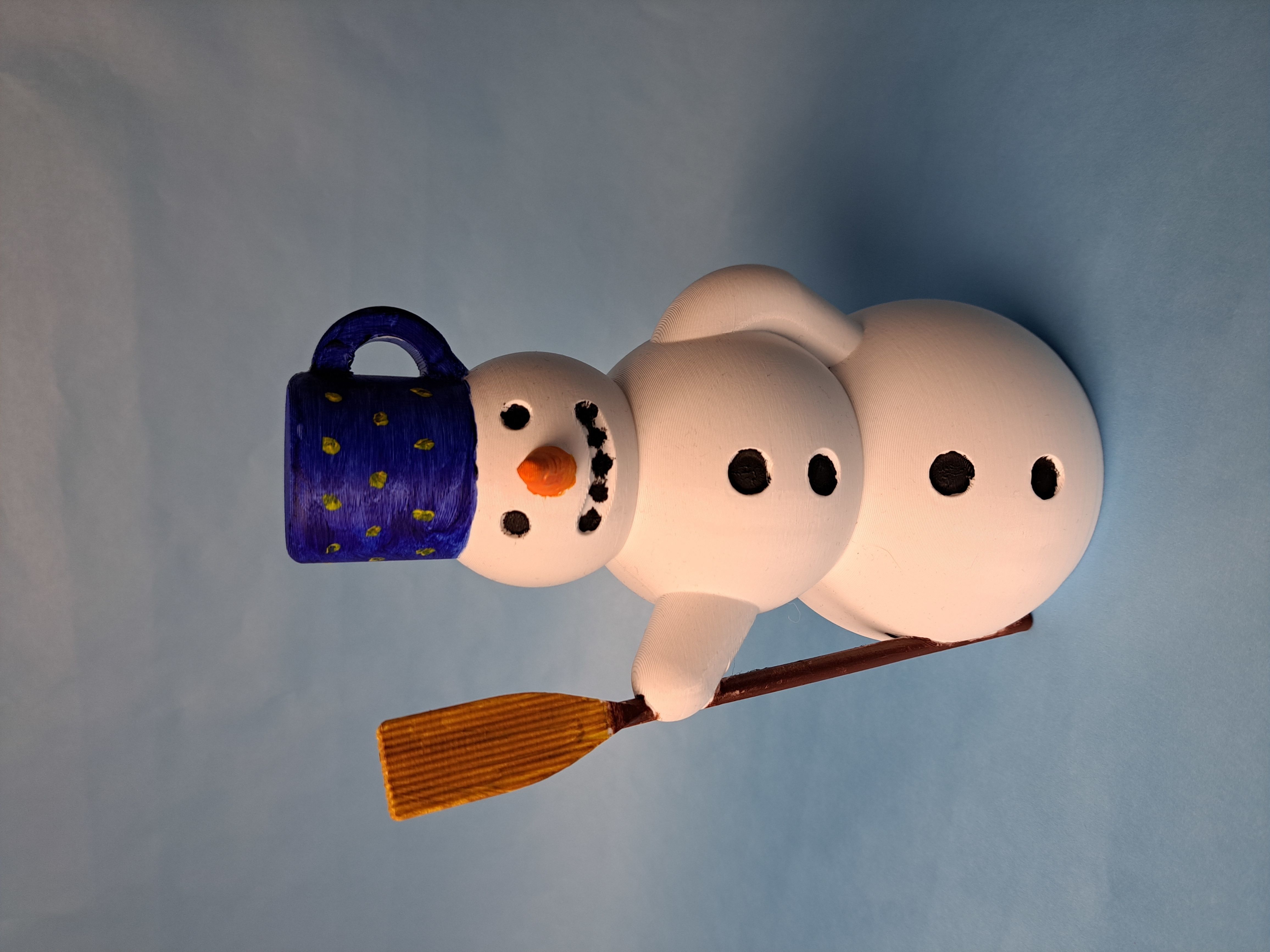 Snowman money box - money bank - piggy bank 3D print model_1