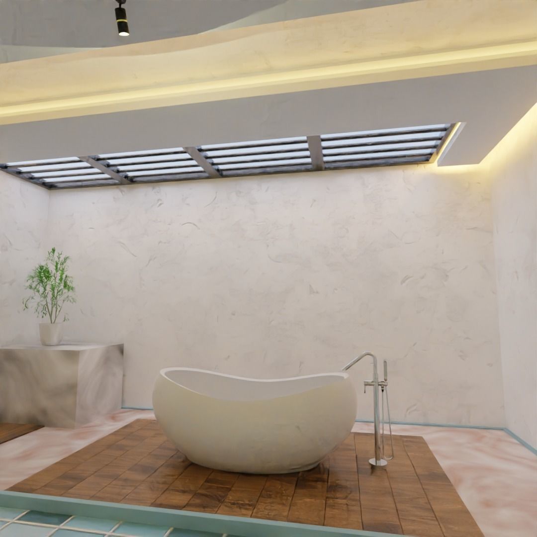 3D model Curved Bath tub - Bathroom 3D model-Interior VR / AR / low ...