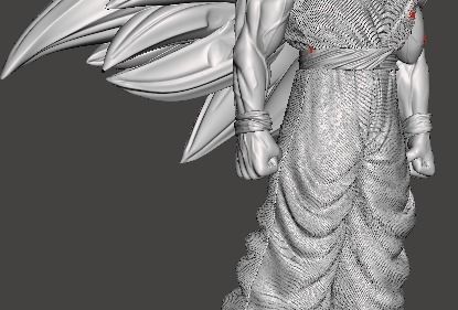 Goku ssj3 - DragonBall Z - 3D print model 3D print model_6