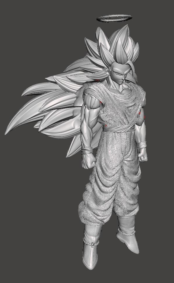 Goku ssj3 - DragonBall Z - 3D print model 3D print model_3