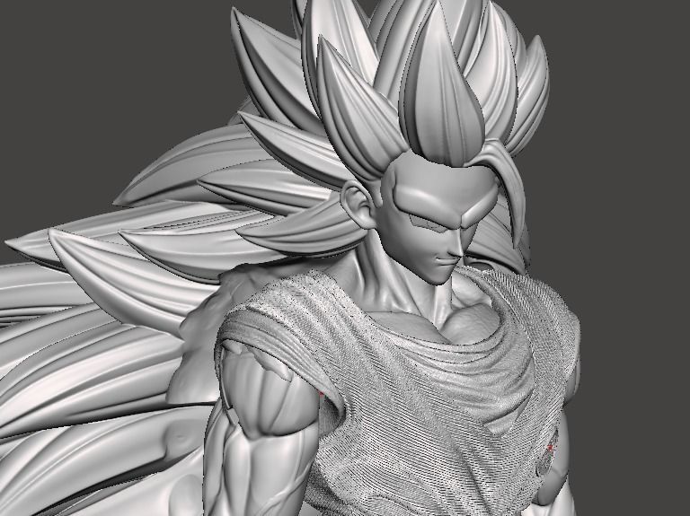 Goku ssj3 - DragonBall Z - 3D print model 3D print model_2