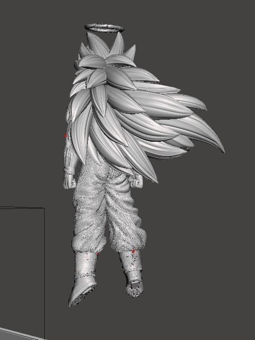 Goku ssj3 - DragonBall Z - 3D print model 3D print model_4