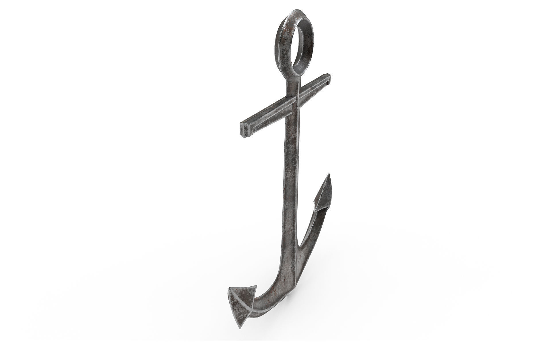 Ship anchor Low-poly 3D model_2