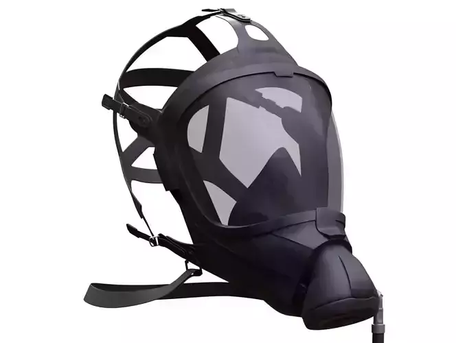 SCBA Mask Low-poly 3D model