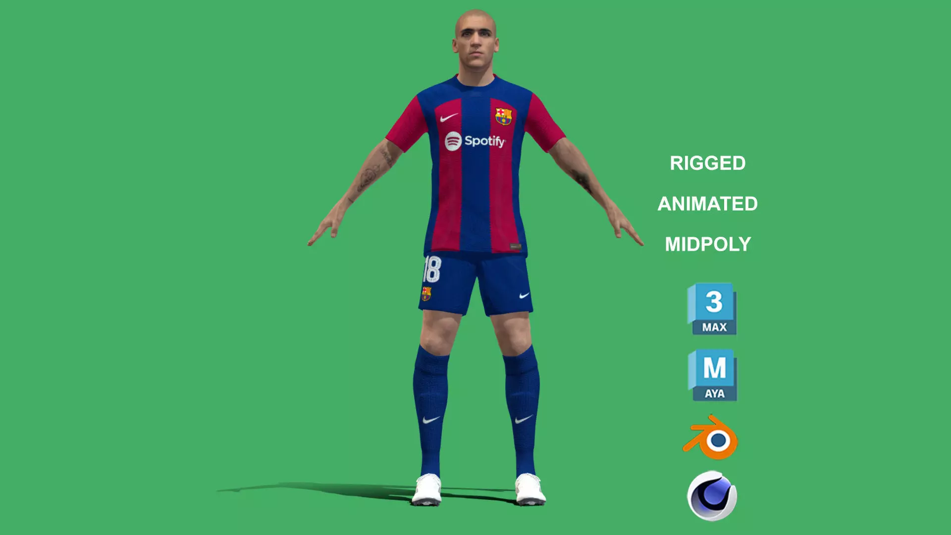 3D Rigged Oriol Romeu Barcelona 2024 3D model