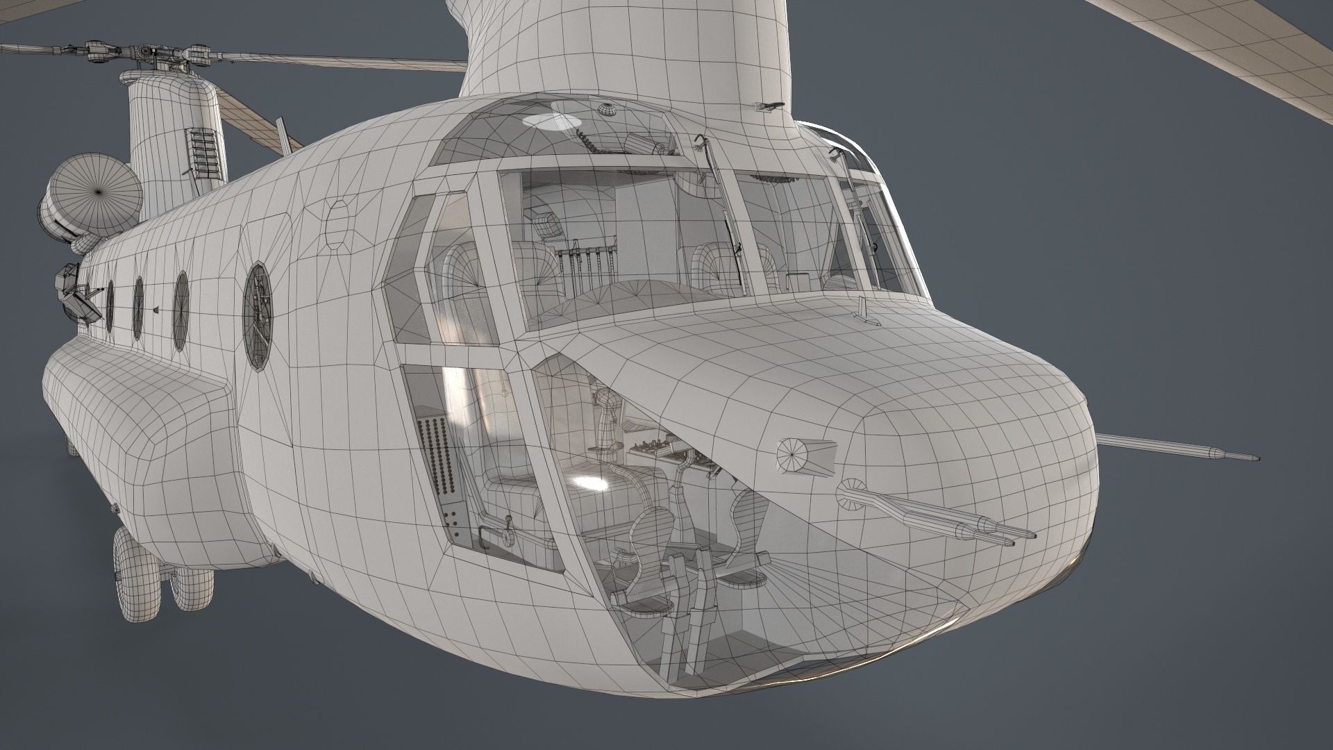 CH-47F Chinook Australian Army Static Low-poly 3D model_31