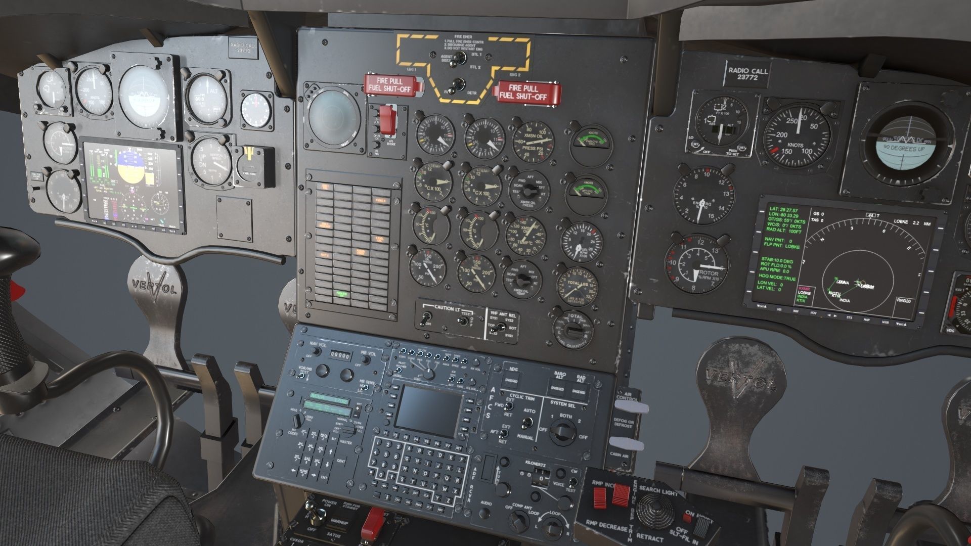 CH-47F Chinook Australian Army Static Low-poly 3D model_23