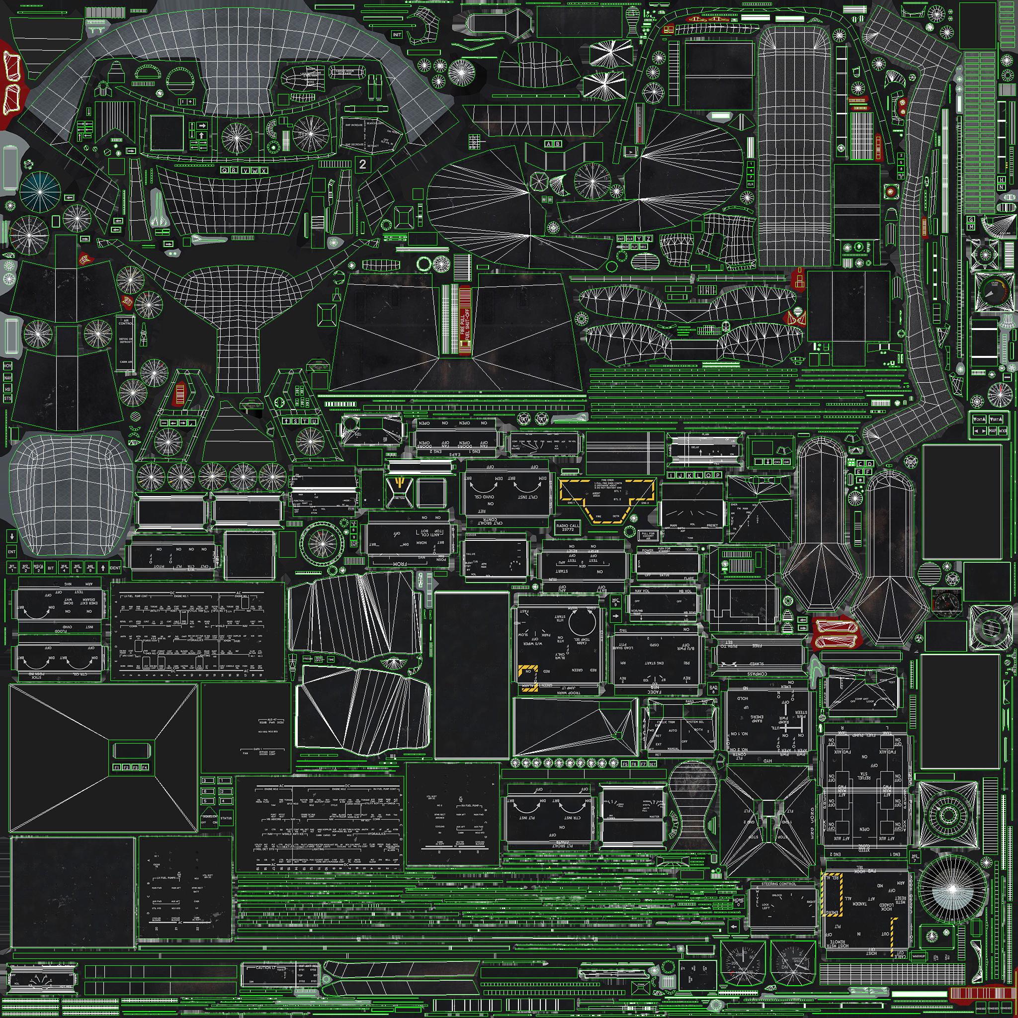 CH-47F Chinook Australian Army Static Low-poly 3D model_41