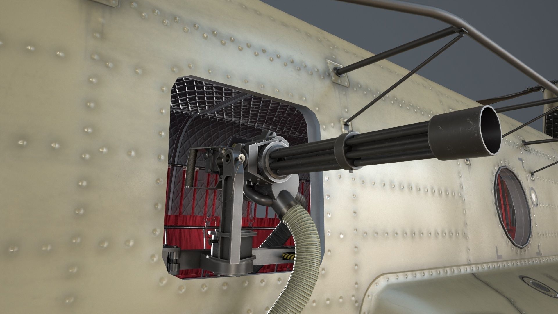 CH-47F Chinook Australian Army Static Low-poly 3D model_7