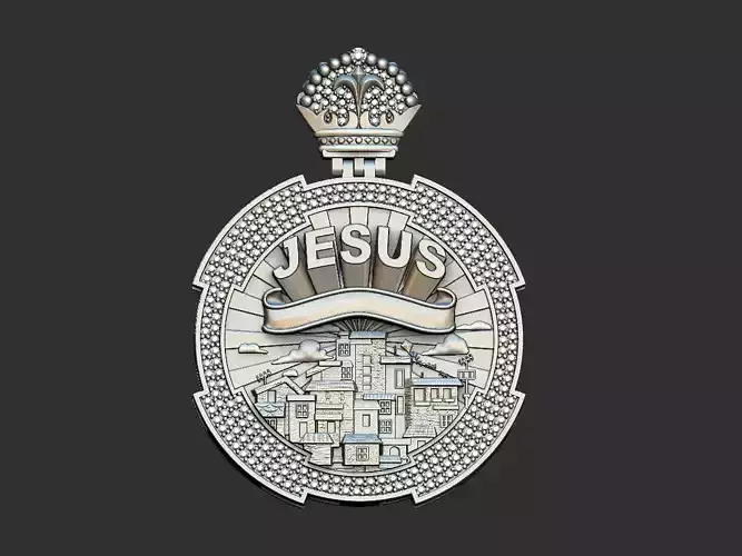 Favela Jesus Medal  3D print model