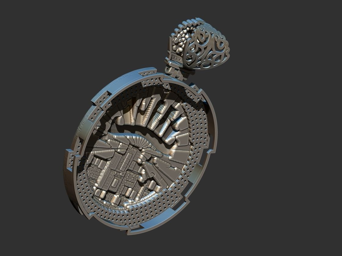 Favela Jesus Medal  3D print model_8