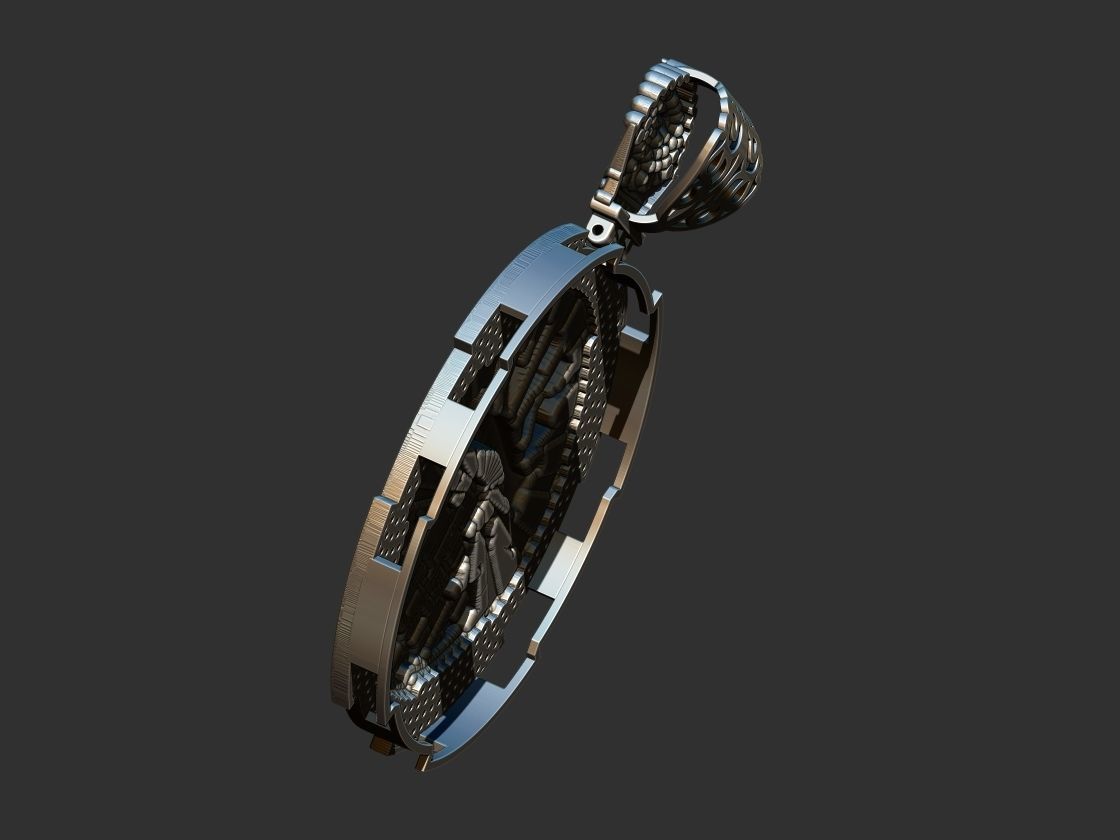 Favela Jesus Medal  3D print model_9