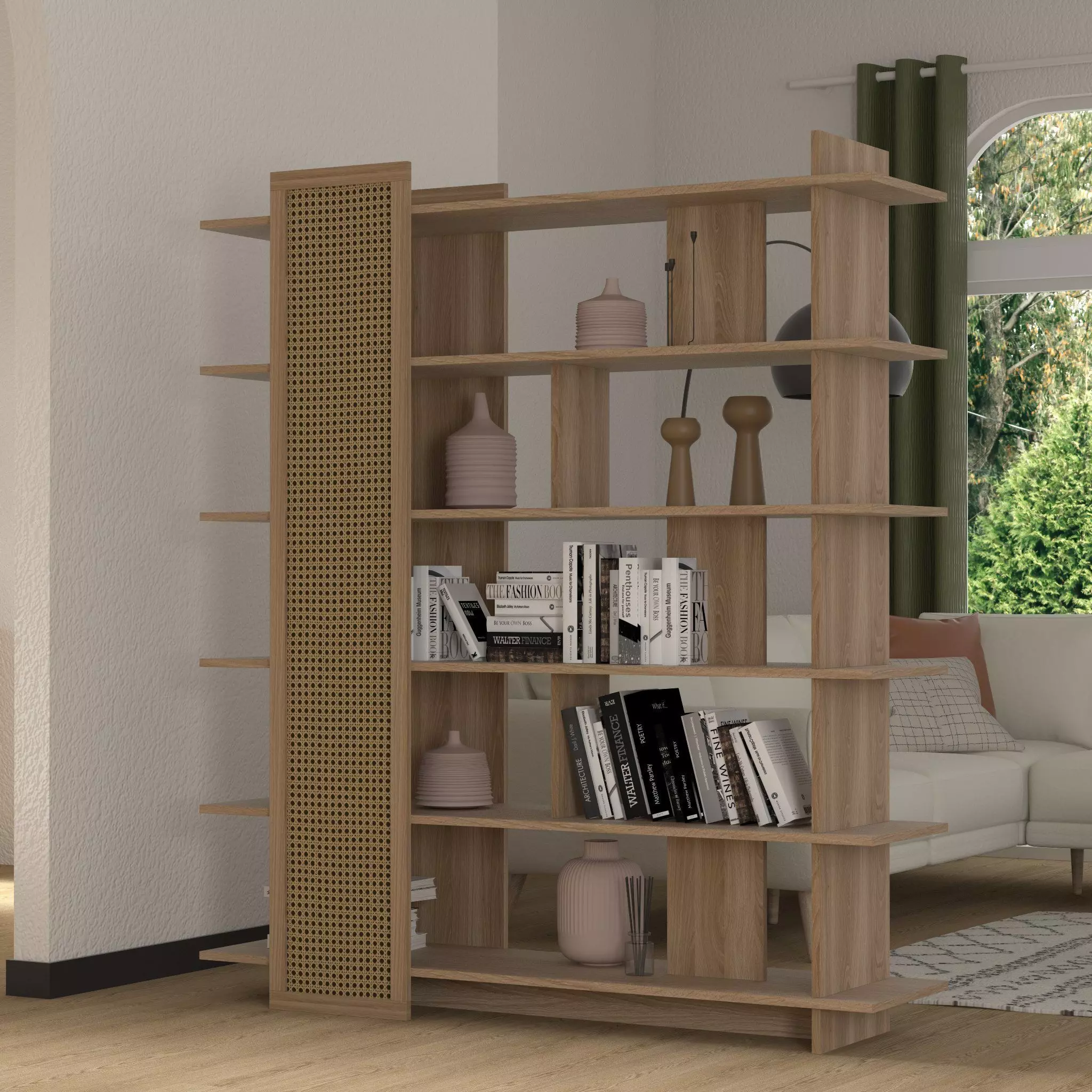 Adrea Bookcase Low-poly 3D model_0