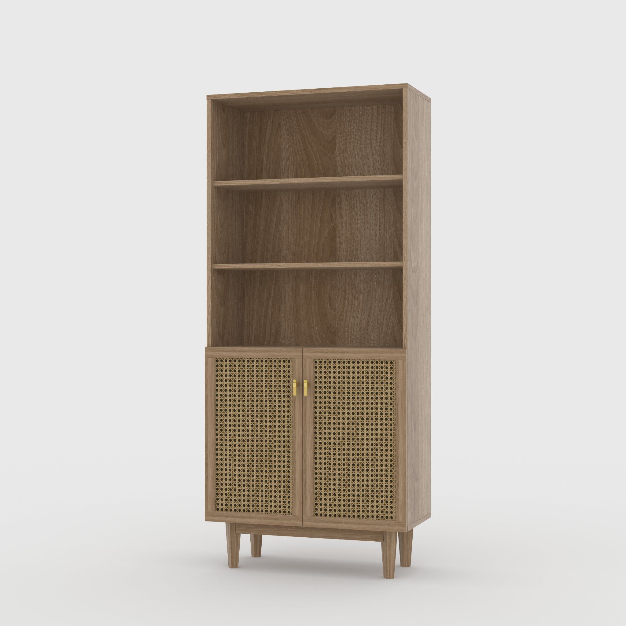 Adrea Bookcase Set Low-poly 3D model_2