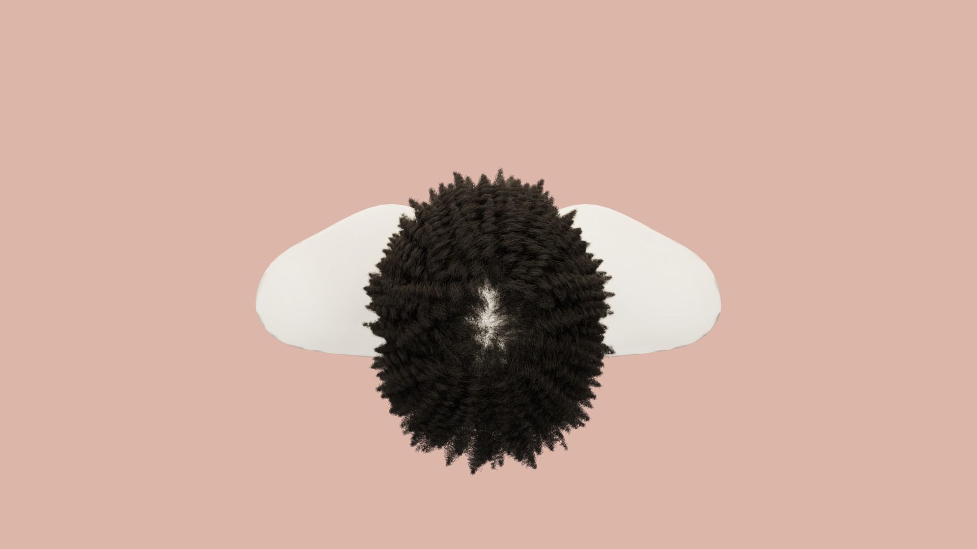 Loose Curl Afro 3D model_5