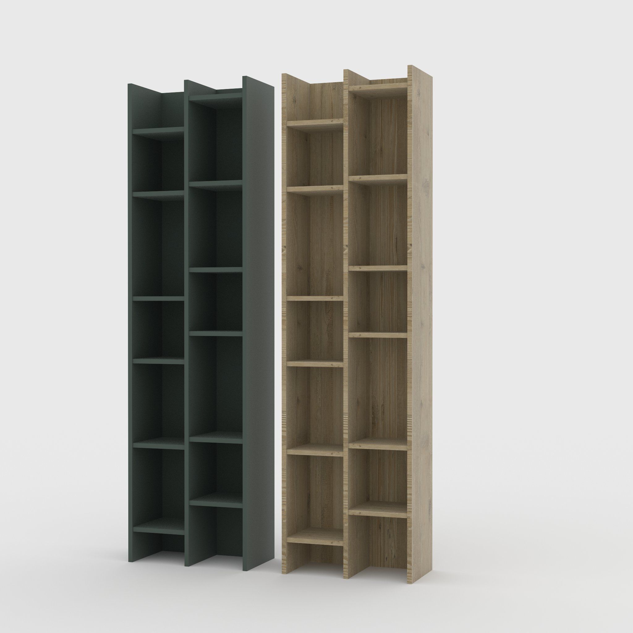 Green book shelf Free low-poly 3D model_2