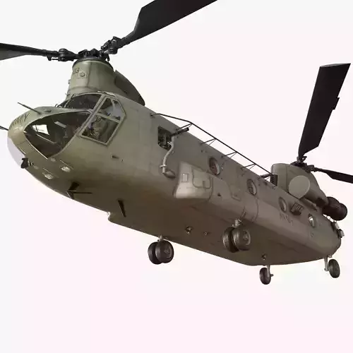 CH-47F Chinook Australian Army Basic Animation Low-poly 3D model