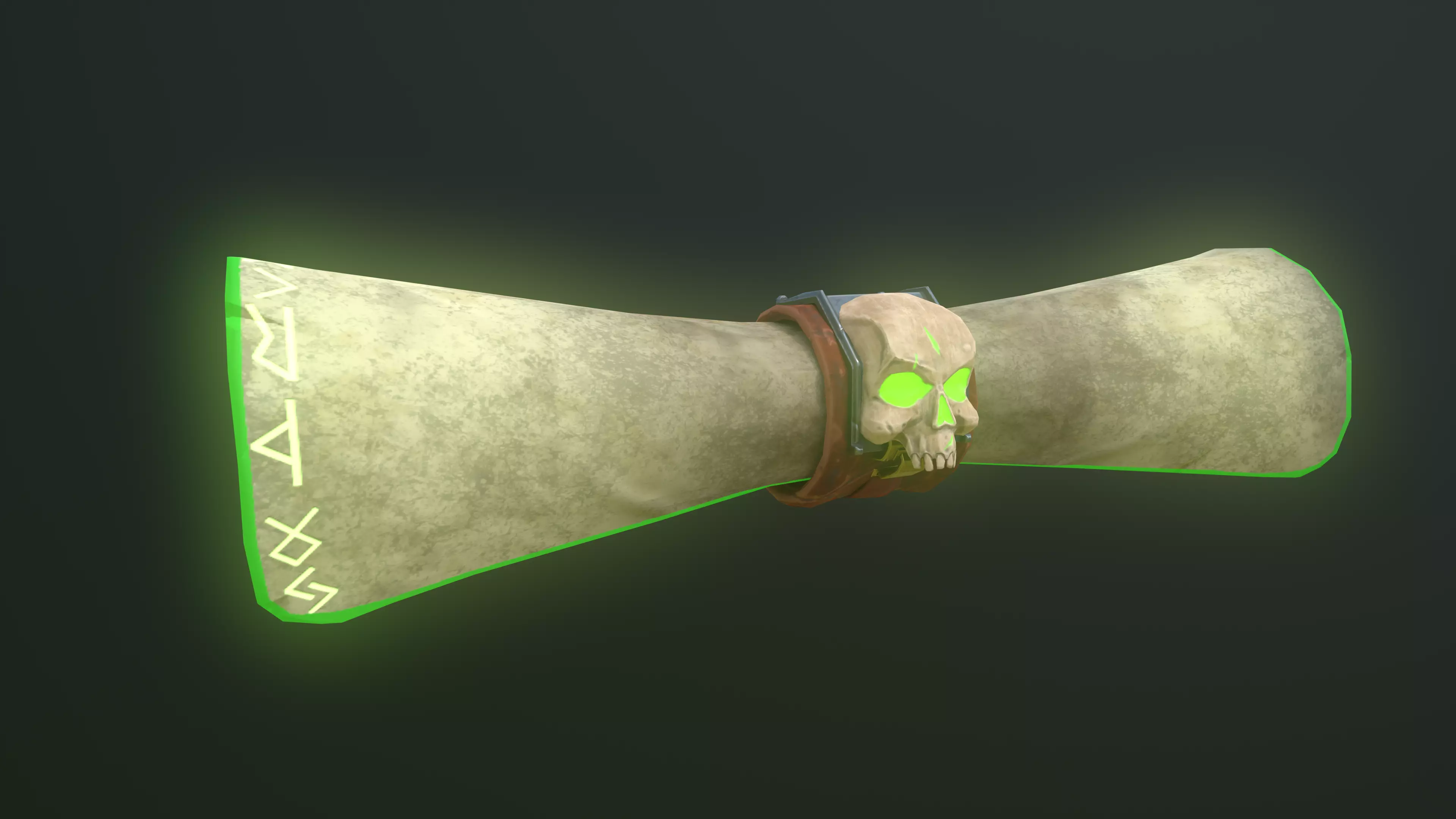 Parchment Low-poly 3D model_0