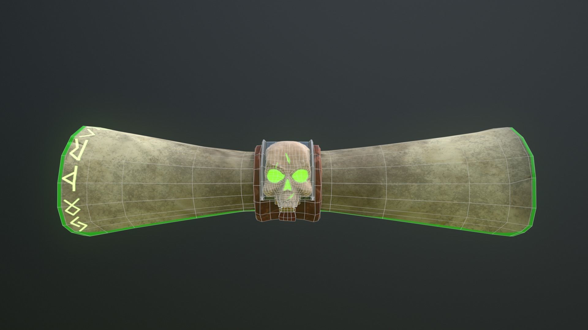 Parchment Low-poly 3D model_8