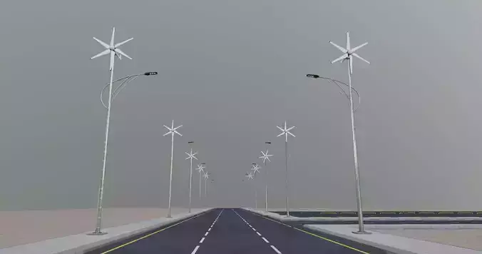 Wind Powered Lighting Pole Type-1